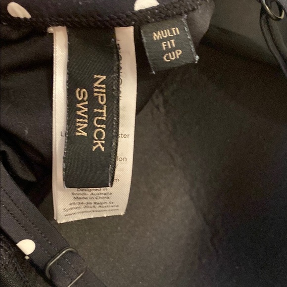 Nip Tuck  SWIM Black Polka Dot One Piece Swimsuit. Size 10 - Picture 7 of 8